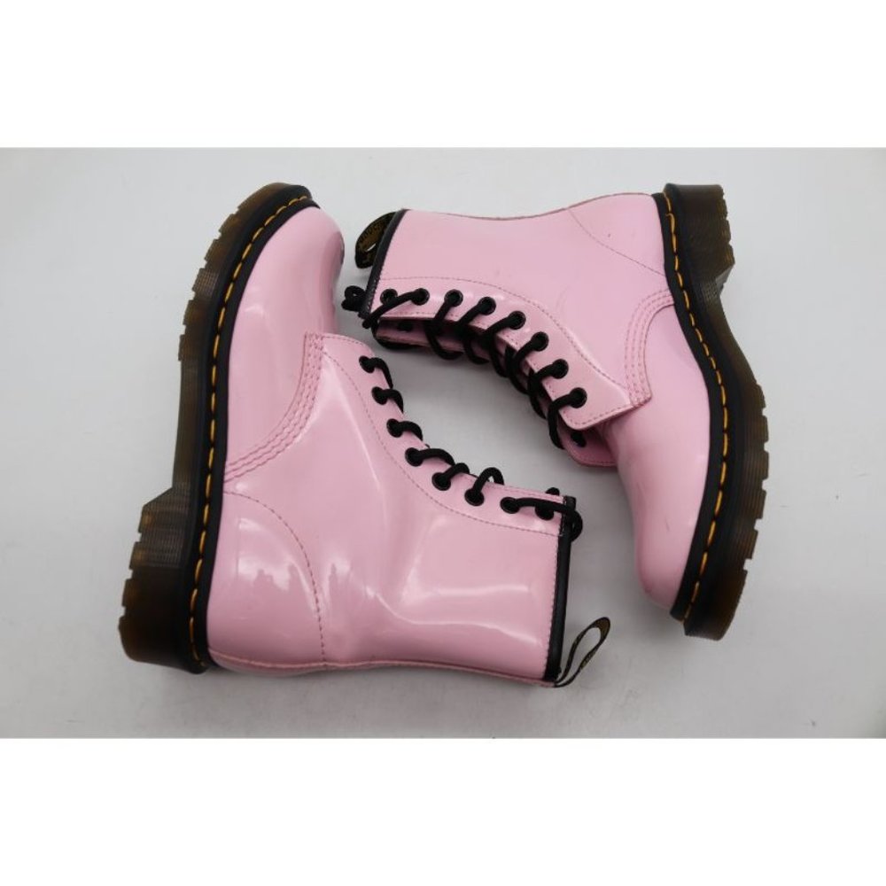 Dr. Martens 1460 Pale Pink Women's Size 7 Combat Boots patent Leather Boots - Picture 10 of 12